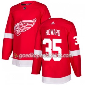 Detroit Red Wings Jimmy Howard 35 Adidas 2017-2018 Rood Authentic Shirt - Mannen